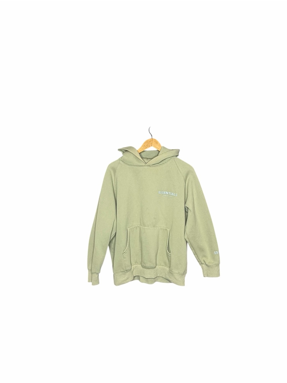 Essentials Fear of God Sea Foam Green Kangaroo Pocket Pullover Sweatshirt